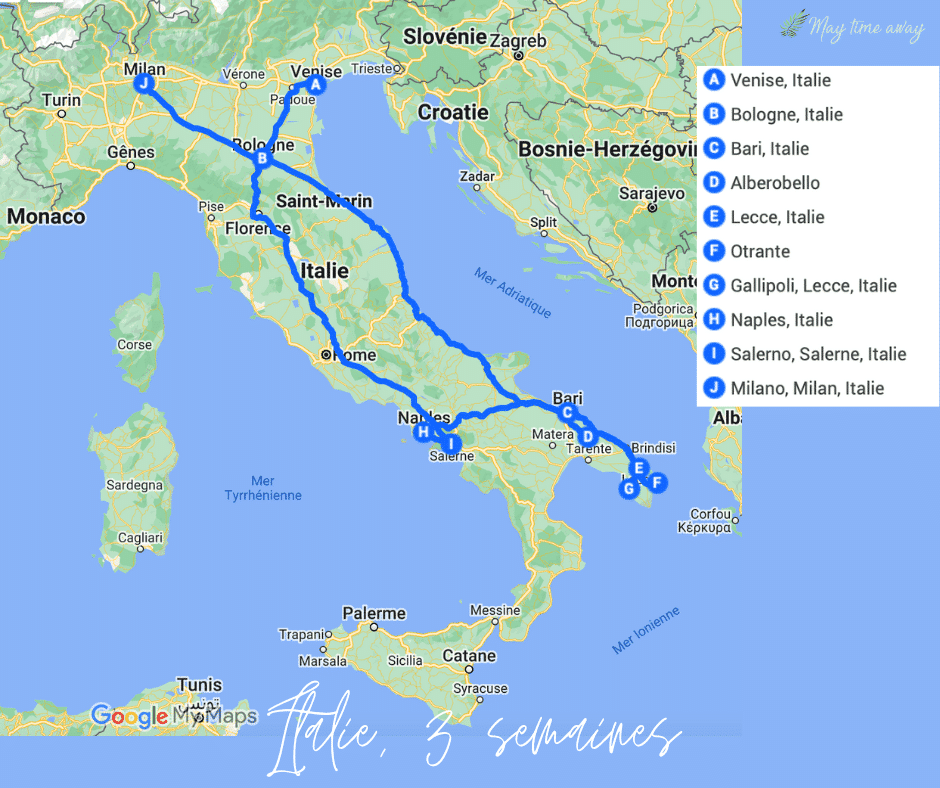 faire un road trip en italie